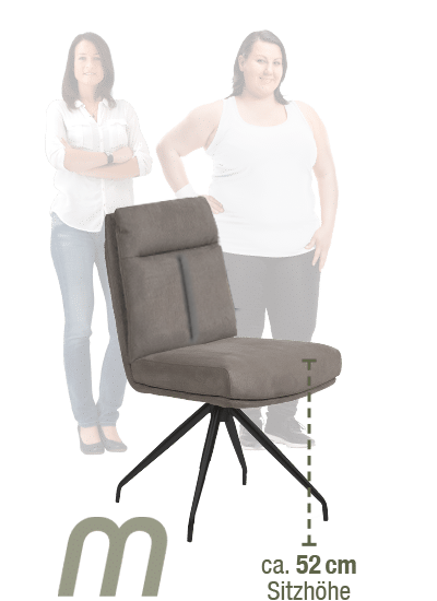 M TFK-Stuhl mit einer Sitzhöhe von ca. 52 cm